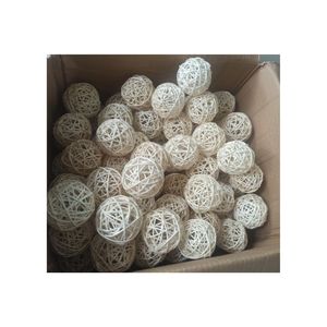 Bola de ratán de Color blanco, juguete para mascotas, Bola de ratán y adorno navideño, decoración, gran oferta, artículo artesanal de mimbre - Product Image 4