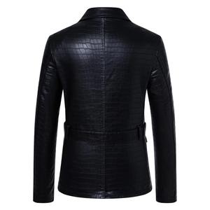 Chaqueta de cuero puro para hombre de peso pesado con forro de lana Cierre de cremallera cálido de invierno y cuello Henry-Estilo clásico de Aviador al aire libre - Product Image 1