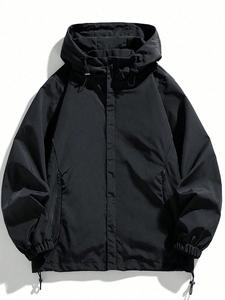 Chaqueta cortavientos personalizada de alta calidad al por mayor para hombres y mujeres chaqueta cortavientos con estampado personalizado - Product Image 4