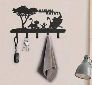 <b>Wall</b> <b>Mounted</b> Robe Hook and Towel <b>Clothes</b> Hanger <b>Wall</b> Hooks Metal Key Holder Personalized Home <b>Wall</b> Decoration - Product Image 2