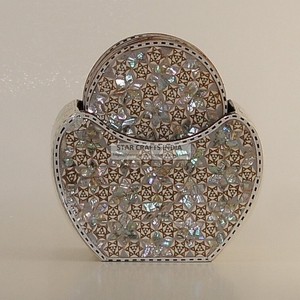 Meilleur cadeau d'incrustation d'os sous-verre floral noir personnalisé ensemble de sous-verre en nacre de qualité supérieure hôtels et restaurants - Product Image 3