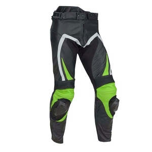Los pantalones de cuero de moto hechos a medida más vendidos Último diseño con logotipo impreso Característica transpirable Bajo MOQ Hecho en Pakistán - Product Image 2