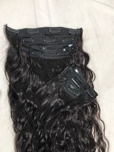ส่งออกสินค้าขายดี 100% ผมแท้ดิบ ไม่ผ่านกระบวนการ 22 นิ้ว ลอนธรรมชาติ 7 ชิ้น ต่อผมแบบคลิป ชุดต่อผมจากผู้บริจาคคนเดียว - Product Image 5