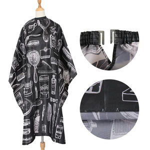 Capa de peluquero de tafetán de tela de poliéster reutilizable resistente para corte de pelo - Product Image 2