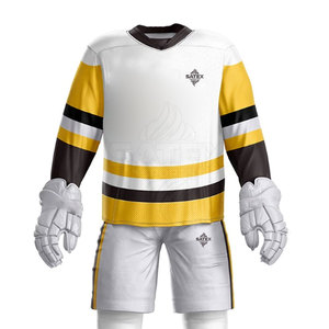 Best Selling Factory Price Ice Hockey Uniform Sets Soft Touch Bulk 100% Polyester Quick Dry & Breathable for <b>Men</b> - Product Image 5