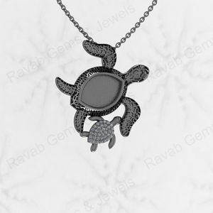 จี้เงิน925แท้สำหรับแม่ & เด็กทารกมาคีส์กึ่งเมานท์ CZ จี้ห้อยคอสำหรับขี้เถ้าและเรซิ่นทำงานเครื่องประดับนมแม่ - Product Image 3