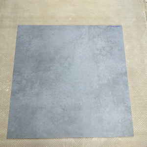 Azulejo de porcelana esmaltada pulida de corte de borde 80X80 cm Azulejos de acabado mate texturizado de color gris sólido para sala de estar y pasillo - Product Image 5