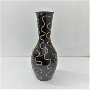 Jarrón de Metal Dorado Retro de Alta Calidad, Acabado Clásico Antiguo, Diseño Art Deco, Tamaño y Logotipo Personalizables, Decoración para Bodas y Navidad - Product Image 2