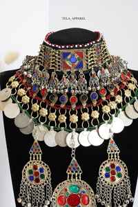 Servicio OEM personalizado de alta calidad de acero inoxidable de moda para mujer Afghani collar pendientes proveedor directo fiesta de boda - Product Image 6