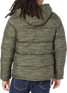 แจ็กเก็ตขนเป็ดแจ็คการ์ดผู้ชายโอเวอร์ไซส์มีซิปคอตั้งตั้งตั้งทรงสูงใหญ่กันน้ำ - Product Image 4