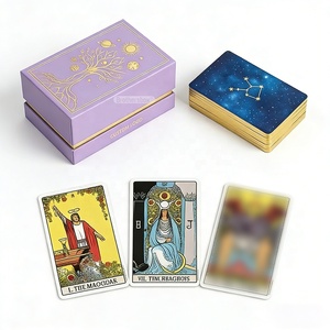 Cartes de tarot personnalisées <span class=keywords><strong>pour</strong></span> débutants, jeu de cartes mystiques de haute qualité de 78 cartes avec boîte - Product Image 1