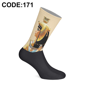 Chaussettes imprimées numériquement à 360 degrés fabriquées en Turquie, série artistique imprimée par sublimation, chaussettes graphiques confortables et durables - Product Image 1