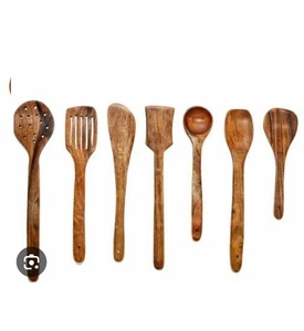 Juego de utensilios de cocina de madera de mango y acacia de último diseño para decoración de comedor de Hotel de siete estrellas y cinco estrellas de alta calidad y acabado - Product Image 2