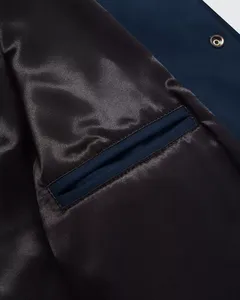 แจ็คเก็ตวาร์ซิตี้แบบกระดุมแป๊กสีน้ำเงิน OVO ของทีม Toronto Leafs สำหรับผู้ชาย แบบสั่งทำพิเศษ - Product Image 6