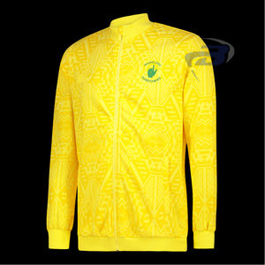 Veste de sport d'entraînement unisexe Mamelodi Sundowns, entièrement zippée, respirante, coupe-vent, avec logo imprimé sur le devant et design personnalisé - Product Image 1