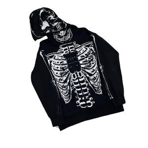 Personalizado de alta calidad de diseño de logotipo Unisex en blanco de cara completa con cremallera sudaderas con capucha al por mayor de calavera con cremallera completa fabricante de sudaderas con capucha - Product Image 3