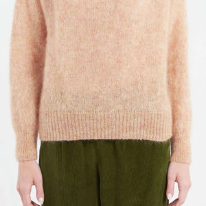 Pull à col rond pour femme avec ourlet côtelé, tricot décontracté d'hiver, 100% cachemire, anti-boulochage - Product Image 2