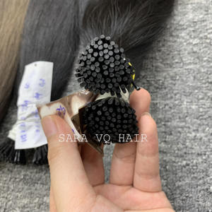 I Tip Keratin Doble dibujado Cabello recto Cutícula alineada Pelucas vírgenes Extensiones de cabello humano Proveedores Venta al por mayor Paquetes de cabello crudo - Product Image 2