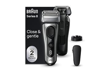 Braun Series 8 8517S Galvano Silver Afeitadora eléctrica Hombres 4 + 1 Elementos de afeitado de precisión Recortadora de pelo largo Wet/Dry Car Home - Product Image 1