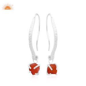 Pendientes colgantes de piedras preciosas de cornalina Natural de plata de ley más vendidos para mujer, Colección Vintage, fabricante de joyería personalizada - Product Image 3