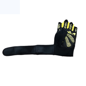 Venta al por mayor logotipo personalizado medio dedo guantes de gimnasio de neopreno transpirable levantamiento de pesas guantes de entrenamiento físico para hombres mujeres ajustable - Product Image 2