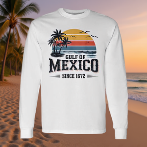 Camiseta de Manga Larga Retro Vintage del Golfo de México, Ropa de Playa Elegante y Promocional - Product Image 3