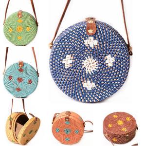 Nouveau 2024 gros naturel osier tissé rotin fourre-tout sacs de mode pour dame bambou paille à la main plage sacs à main produits d'été - Product Image 6