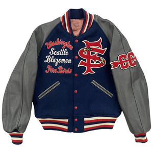 Heavy Wool and Genuine Leather Varsity <b>Jackets</b> Unisex Letterman Bomber Style <b>Jackets</b> Custom Chenille <b>Patch</b> Supplier - Product Image 1