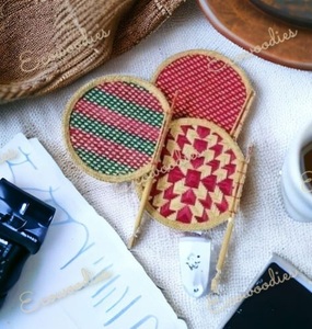 พัดไม้ไผ่มีหลายสีพัดสำหรับทำมือพัดไม้ไผ่งานสานมือสำหรับฤดูร้อนเป็นของขวัญศิลปะงานฝีมือ - Product Image 4