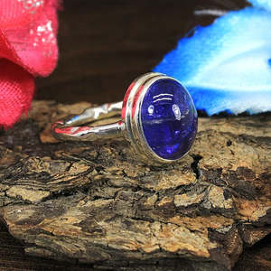 Anillo de declaración de plata de ley 92,5, piedras preciosas de ópalo de topacio natural tanzanita, patrón geométrico, principal de platino certificado IGI - Product Image 4