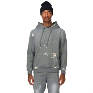 2025 nouveaux sweats à capuche pour hommes en coton mélangé lavé à l'acide coupe confortable avec impression numérique de conception personnalisée en plusieurs couleurs pour l'hiver - Product Image 1