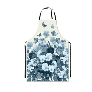 Delantal de cocina estampado sin mangas con logotipo personalizado de algodón 100% de alta calidad a la venta - Product Image 4