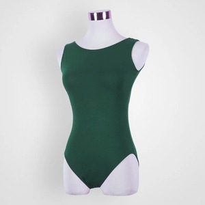 Logotipo personalizado mujeres Color puro tanque Ballet danza leotardos cuello redondo gimnasia monos mujer bailarina traje de escenario - Product Image 3