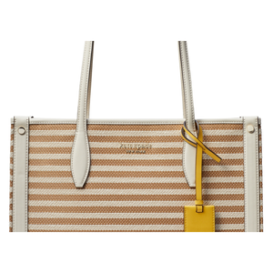 Borsa Tote Media Kate Spade New York in Pergamena con Chiusura Aperta, Tessuto a Righe e Fodera in Poliestere - Product Image 3