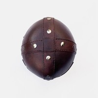 Casco Vikingo Medieval con Forro de Cuero, Grado Industrial, Plateado, Resistente, Usable, para Disfraces y Uso en Exteriores
