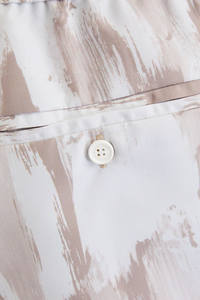 <b>Mens</b> Stylish Modern Fit Swim <b>Shorts</b> with Beige and <b>White</b> Abstract Brushstroke Design Comfortable Summer Beachwear - Product Image 4