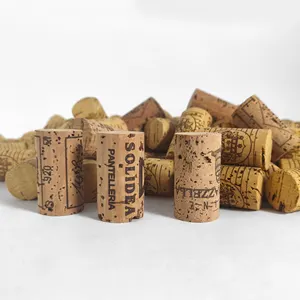 จุกไม้ก๊อกตกแต่งไวน์ธรรมชาติพิมพ์ลายหลากหลายสำหรับงานศิลปะและงานฝีมือ45x24ขนาด