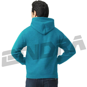 Sweat à capuche polaire bleu royal pour hommes hiver prêt coton doux style de rue audacieux pull premium coupe chaude essentiel 2025 mode - Product Image 3