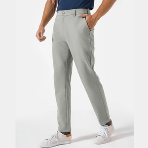 Pantalones formales caqui OEM para hombre, pantalones informales con cremallera a media cintura con servicio personalizado - Product Image 5