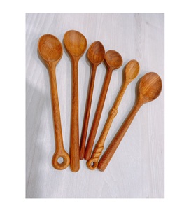 Factory Acacia Wood Spoon/ Eco-Friendly Carved Wooden Dip Spoon for Party wedding utensils Home <b>Kitchen</b> <b>Decor</b> Made in Vietnam - Product Image 1