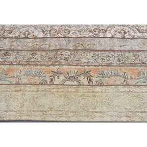 Alfombra Vintage de 3.3x9 pies, Alfombra Turca, Alfombra de Lana con Estampado Animal Marrón - Product Image 4