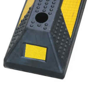 كتلة وقوف السيارات المطاطية المعاد تدويرها المتينة مع فتحات مرساة لسهولة التركيب منتجات قيود وقوف السيارات - Product Image 3