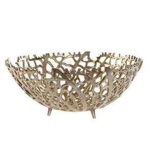 Bols décoratifs personnalisés en forme de demi-lune en aluminium poli brillant or Style classique Technique coulée Cadeau d'affaires stocké - Product Image 4