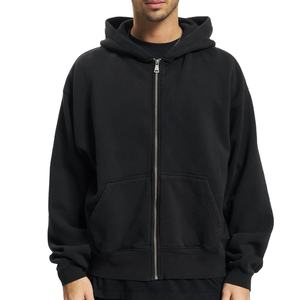 Wholesale New Style <b>Lightweight</b> <b>Men</b> Zipper Hoodies Custom Made Size Breathable Design Solid Color Zip Up <b>Hoodie</b> Best Price - Product Image 1