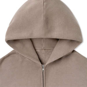 URBANGAZER INDUSTRIES Sweat à capuche en polaire épais pour homme, style streetwear personnalisé avec double fermeture éclair et broderie chenille - Product Image 4