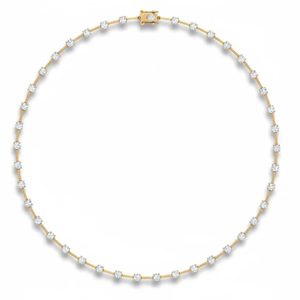 สร้อยคอเพชรสุดพิเศษสำหรับผู้หญิงประดับด้วยกรอบสีทองที่งดงามเครื่องประดับที่งดงามสำหรับผู้หญิงประกายเพชรที่เป็นชั้นๆเหมาะสำหรับลุคแฟชั่นที่เป็นชั้นๆ - Product Image 1