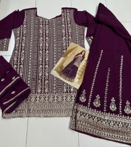 Sayuri Traje de Madhubala Lehenga moderno para mujer Diseñador Georgette con bordado elegante y trabajo de lentejuelas para bodas y fiestas - Product Image 4