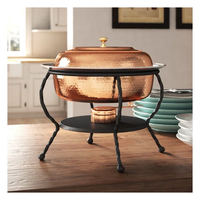 Chauffe-Plat à Gaz Élégant pour Buffet, Réchaud Alimentaire pour Fêtes, Traiteur, Mariages, Restaurants – Meilleur Design, Qualité Supérieure, Capacité 8L