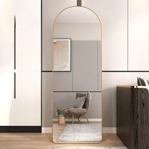 Modern Luxury Gold Arched Mirror 50x160cm Glass <b>Metal</b> <b>Frame</b> Wall Decoration for Living Room Bathroom Home-Art Design Smartspace - Product Image 3
