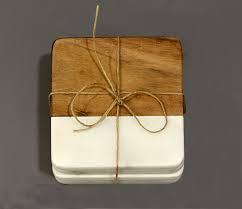 <b>Marble</b> and Wood square Shape <b>Coasters</b> and Free Wood <b>Marble</b> <b>Coasters</b> Set Customized Size and at Best Price - Product Image 3